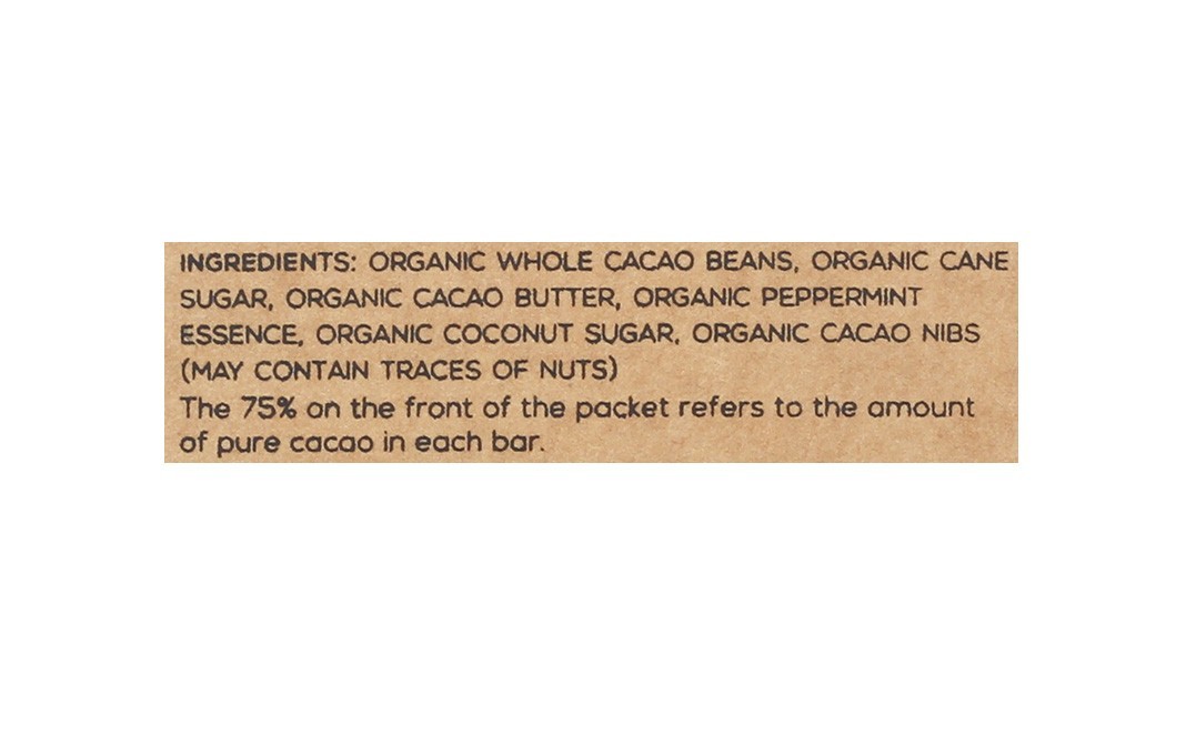 Mason & Co 75% Peppermint & Sweet Nibs Dark Chocolate   Box  70 grams
